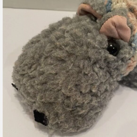 Vtg 1978 Possum Trot Hippopotamus 11” Bean Bag Plush Gillian Bradshaw Smith Gray - Picture 3 of 9